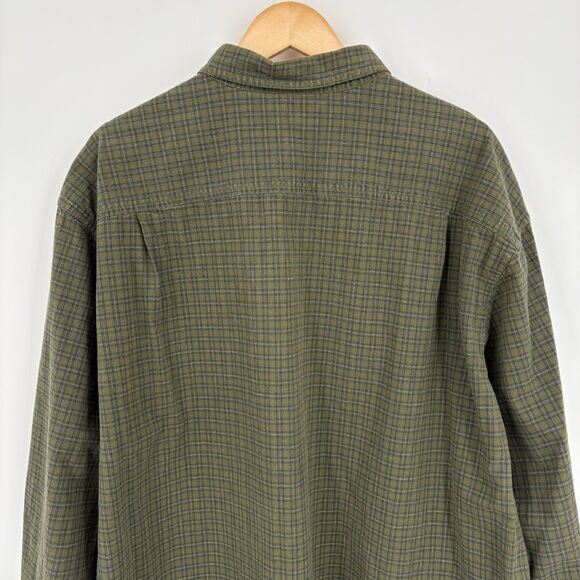 LL Bean Green Plaid Cotton Long Sleeve Button Down Shirt XL-Tall - Picture 5 of 7